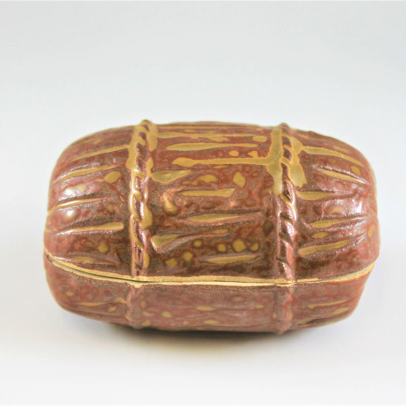 香合 高取 松笠 亀井楽山 作 未使用