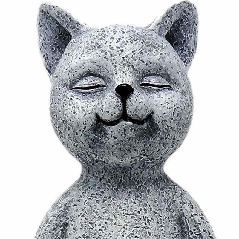 Caaaat 世界の猫goods ヨガをする猫 瞑想猫 Tatue 7 Funny Guy M