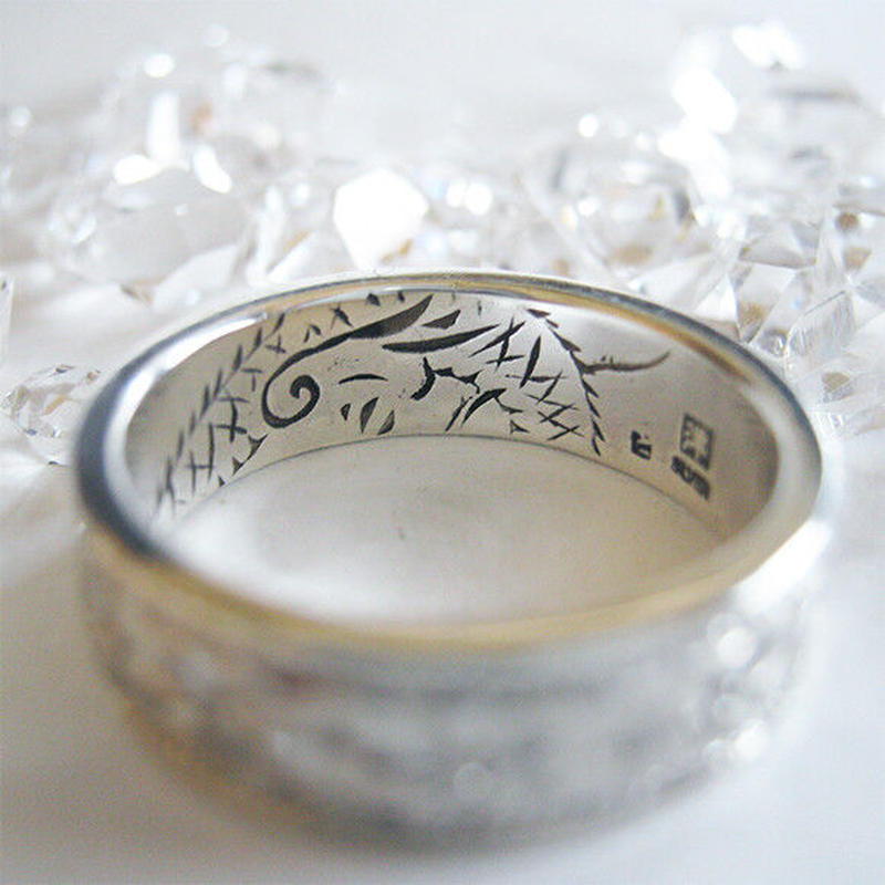 花 龍棲 りゅうのすみか シルバーリング 猛龍 たけきりゅう サイズ12号 23号 彫金工