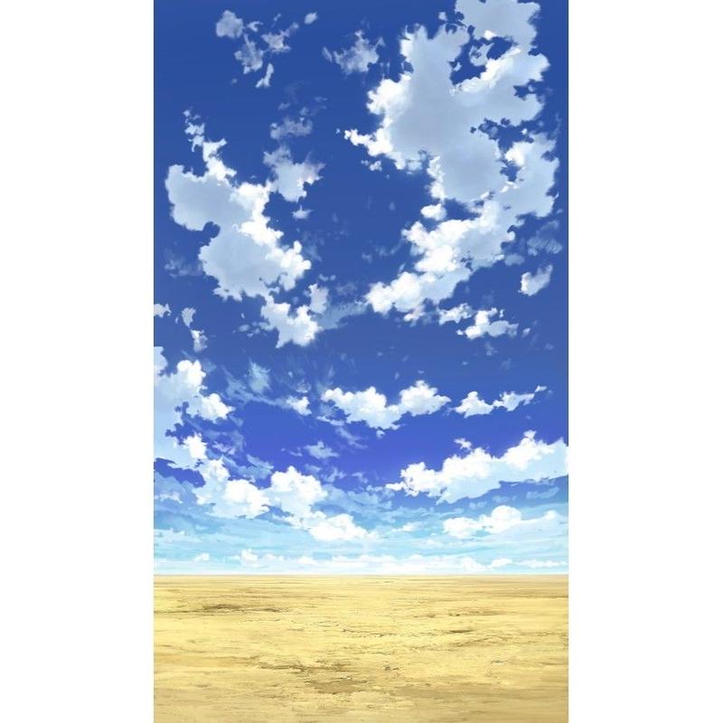 イラスト背景 合作 青空 縦pan用04 03 彩玉のpsd背景素材shop