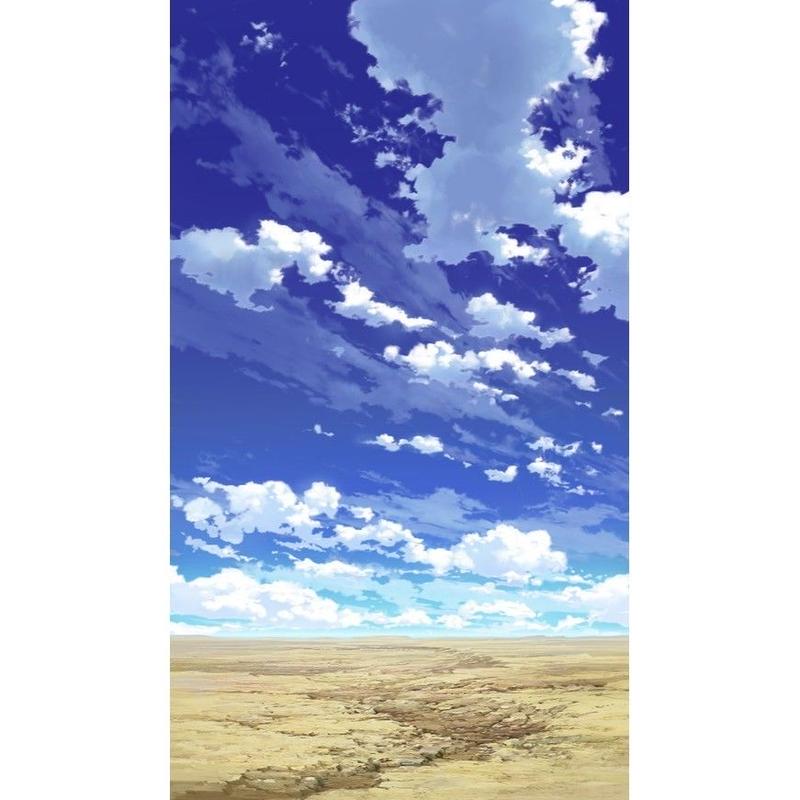 イラスト背景 合作 青空 縦pan用03 09 彩玉のpsd背景素材shop