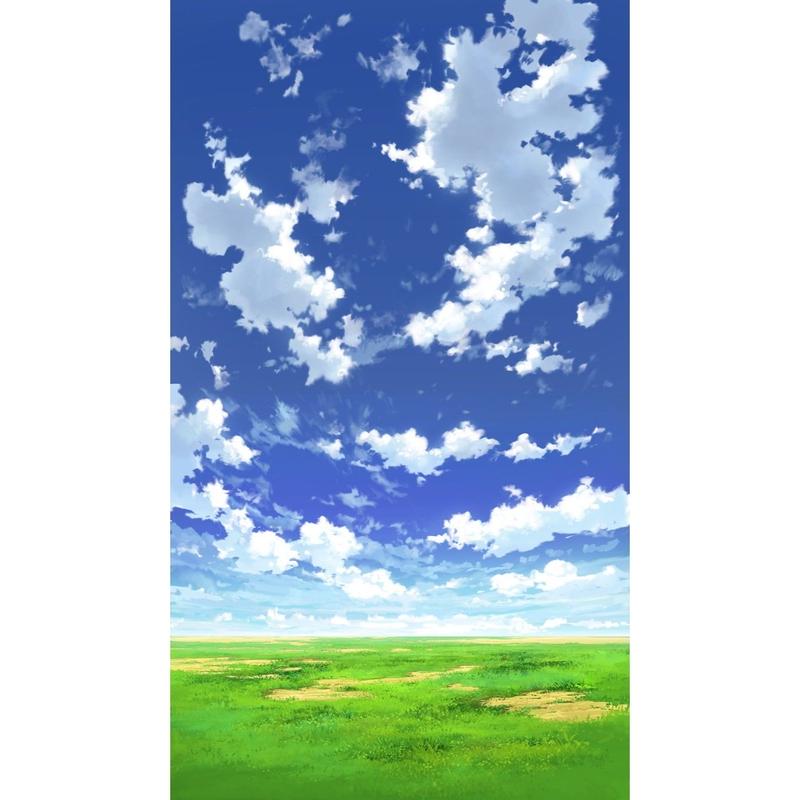 イラスト背景 合作 青空 縦pan用04 02 彩玉のpsd背景素材shop