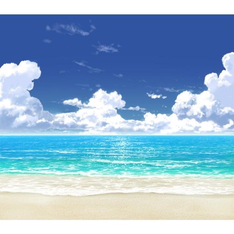 イラスト背景 合作 時差入道雲03 海07 彩玉のpsd背景素材shop イラスト背景 合作 時差入道雲03 海07 彩玉のpsd背景素材shop