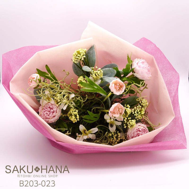 023 花束 ラナンキュラス ラムズイヤー チランジア Sakuha