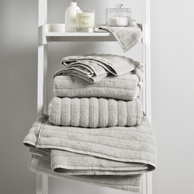 ピュアコットンモダンデザインタオル 50x90cm Salt 海外インテリア雑貨