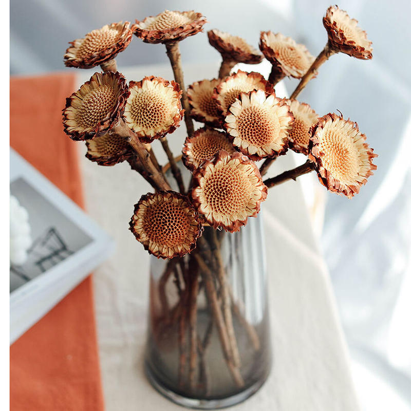 ひまわりドライフラワー3本セット Salt 海外インテリア雑貨 ペットグッズ