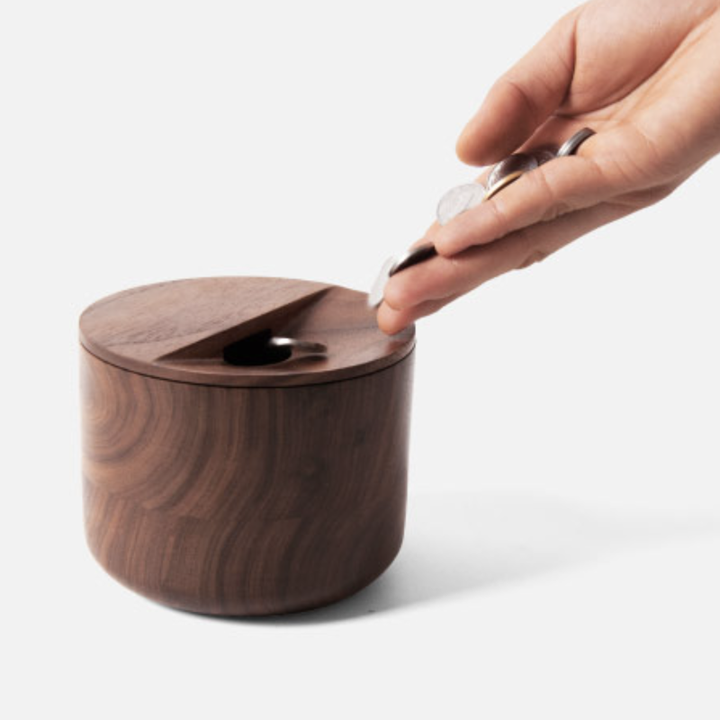 シンプルウッディ貯金箱 Salt 北欧インテリア雑貨 ペットグッズ