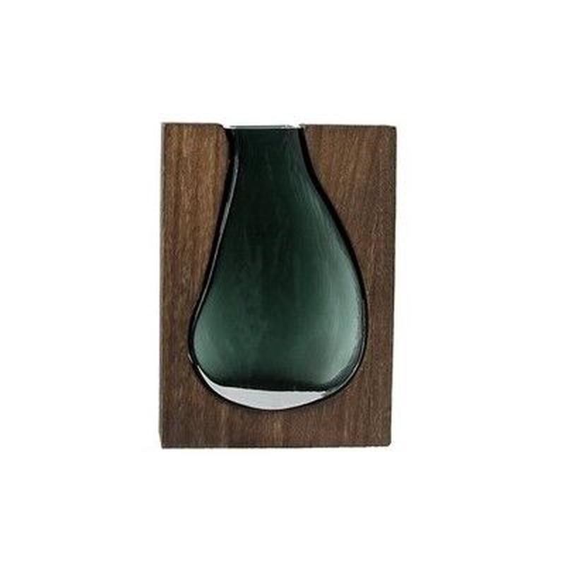 グリーンガラスの四角い花瓶 M Salt 北欧インテリア雑貨 ペットグッズ