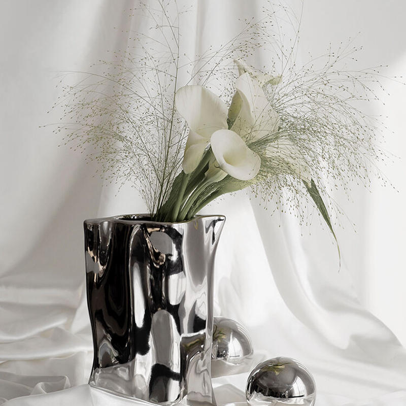 シルバーラフネスデザインフラワーベース Salt 北欧インテリア雑貨 ペットグッズ