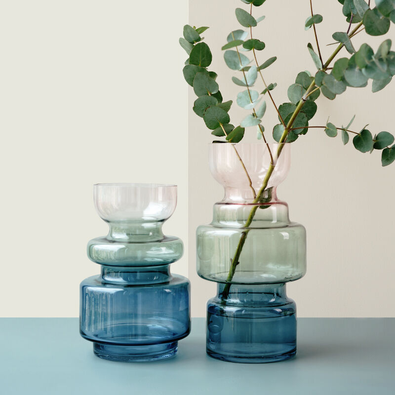 ブルーグラデーションフラワーベース Salt 北欧インテリア雑貨 ペットグッズ