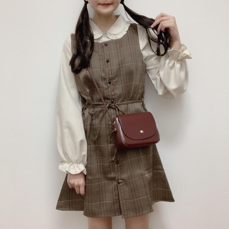 ミニチェックワンピース Cham