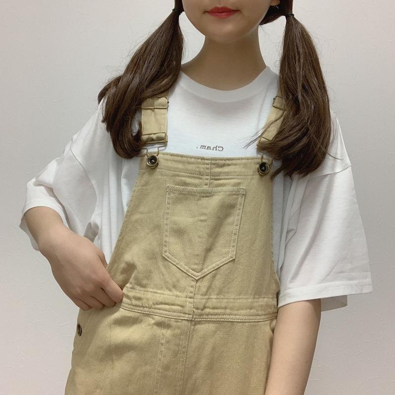 オーバーオール ベージュ Cham