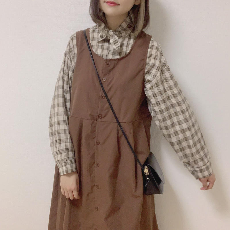 ワンピース ブラウン Cham