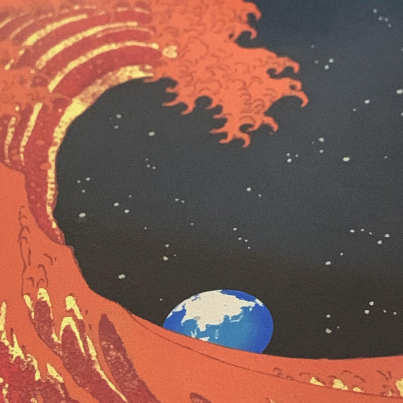 トートバッグ 黒 太陽から見た地球 さるハゲ商店