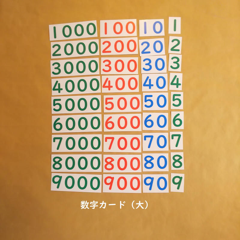 デジタルデータ 算数教育 数字カード 大 Seedling Montessori S