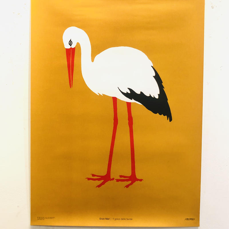 Enzo Mari ポスター コウノトリ 誠光社 通信販売