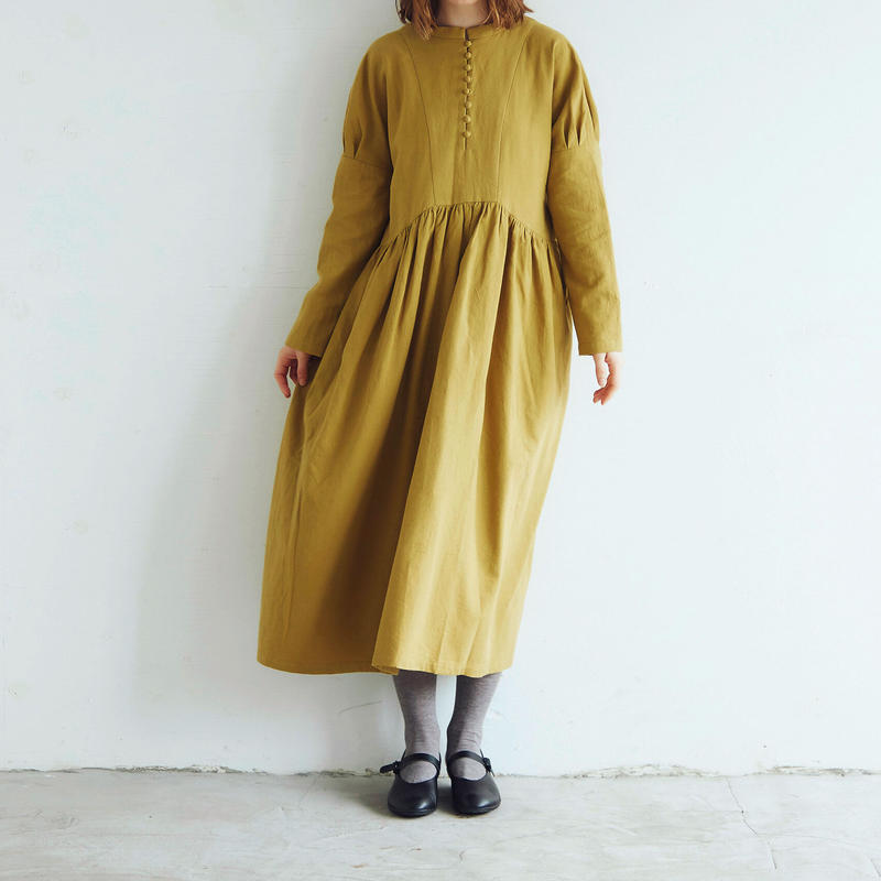 東炊きコットンビエラ クラシック ワンピース ハニーマスタード Select Shop C