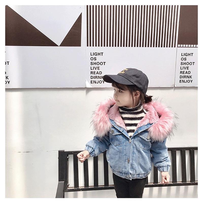キッズ ファーデニムジャケット Select Shop Lica