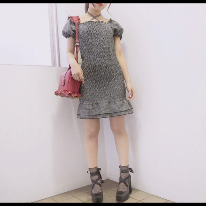 かぐやりな Eatme 未使用ギンガムチェックマーメイドワンピ Labory Store