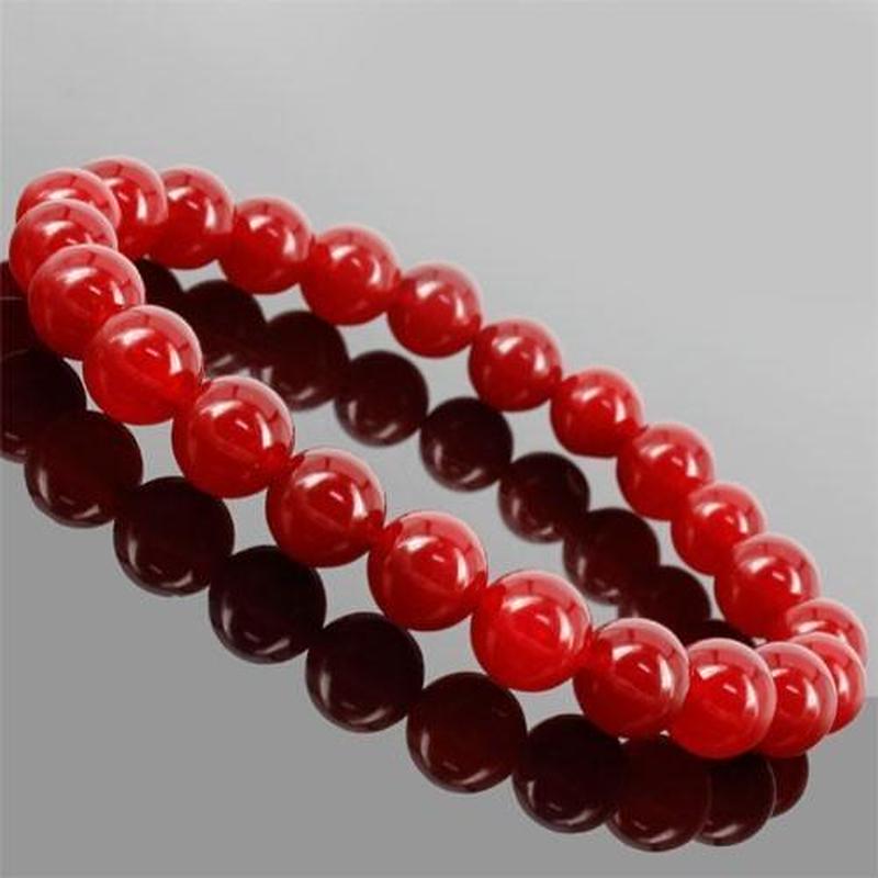 レッドジェイド ブレスレット 10mm Be2 16 10m1p 森林 Stone