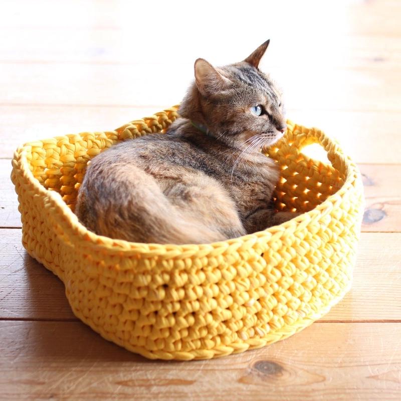 印刷版レシピ ねこ顔シルエットのバスケット Cat Face Basket しずく 印刷版レシピ ねこ顔シルエットのバスケット Cat Face Basket しずく