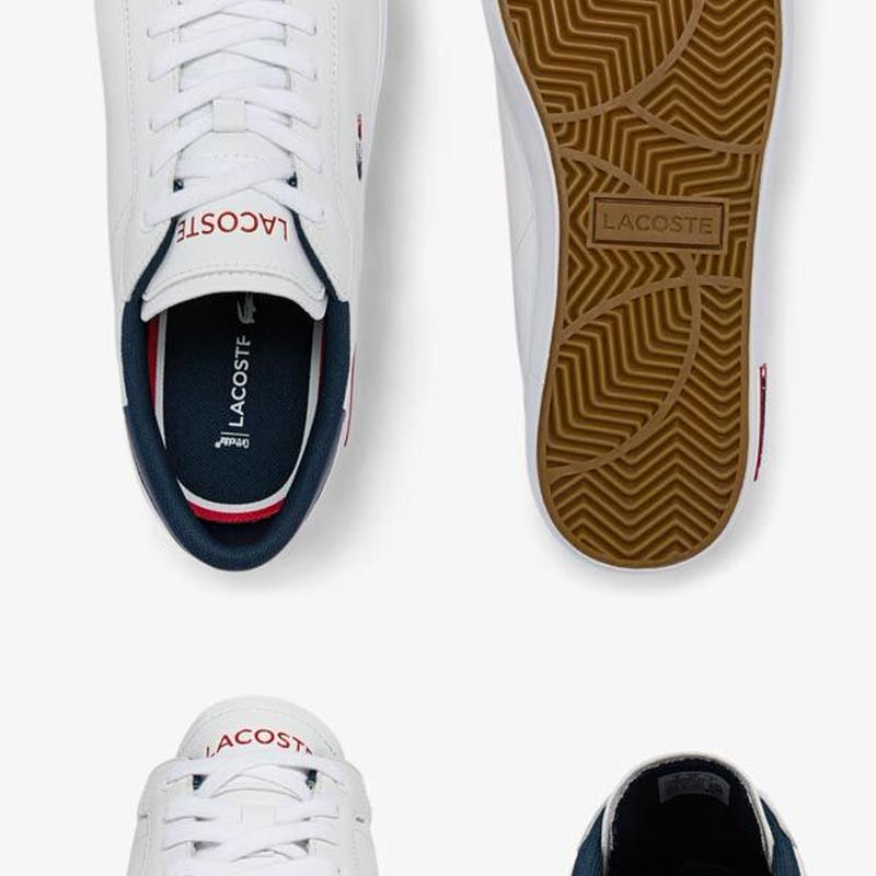 ラコステ レザースニーカー メンズ パワーコート Power Court Tri 1 ホワイト