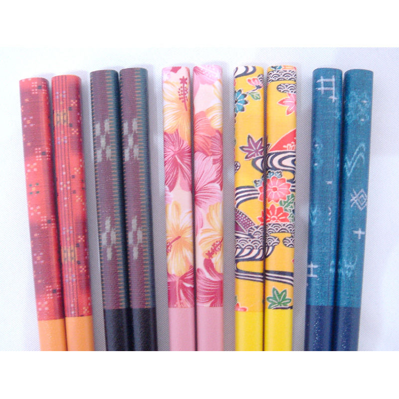 沖縄柄箸 紅型 ミンサー アロハ 古布 琉球の里 5膳セット 日本製 ショップanin 沖縄柄箸 紅型 ミンサー アロハ 古布 琉球の里 5膳セット 日本製 ショップanin