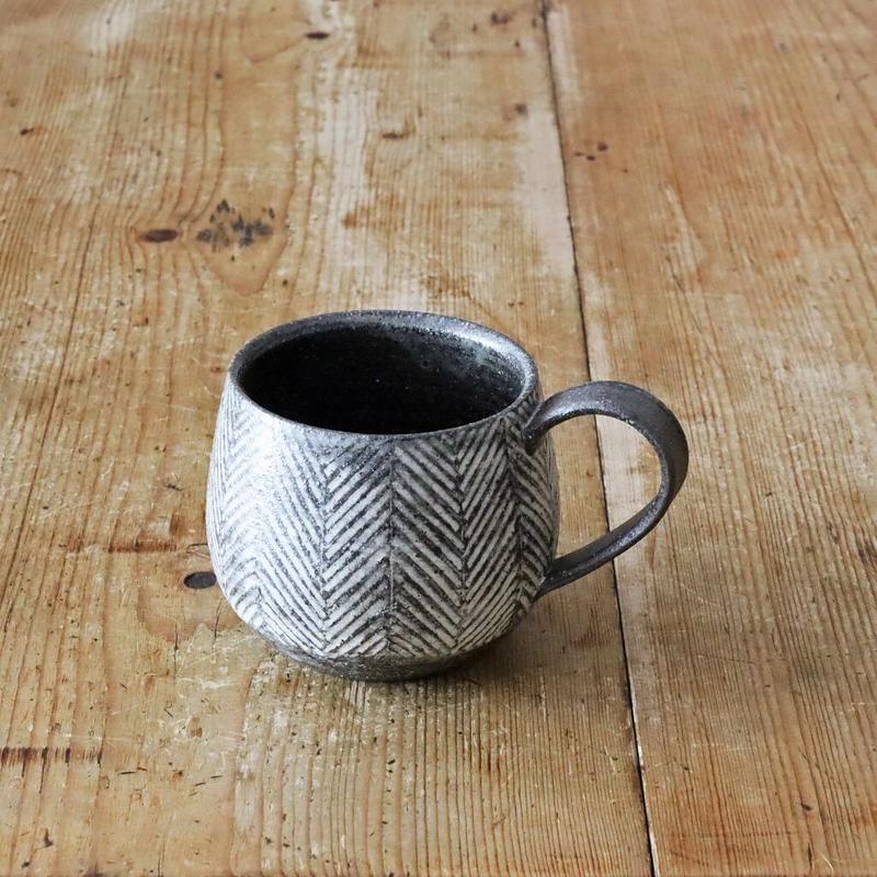 最安値挑戦】【最安値挑戦】池田大介 ヘリンボーン マグカップ 四寸皿