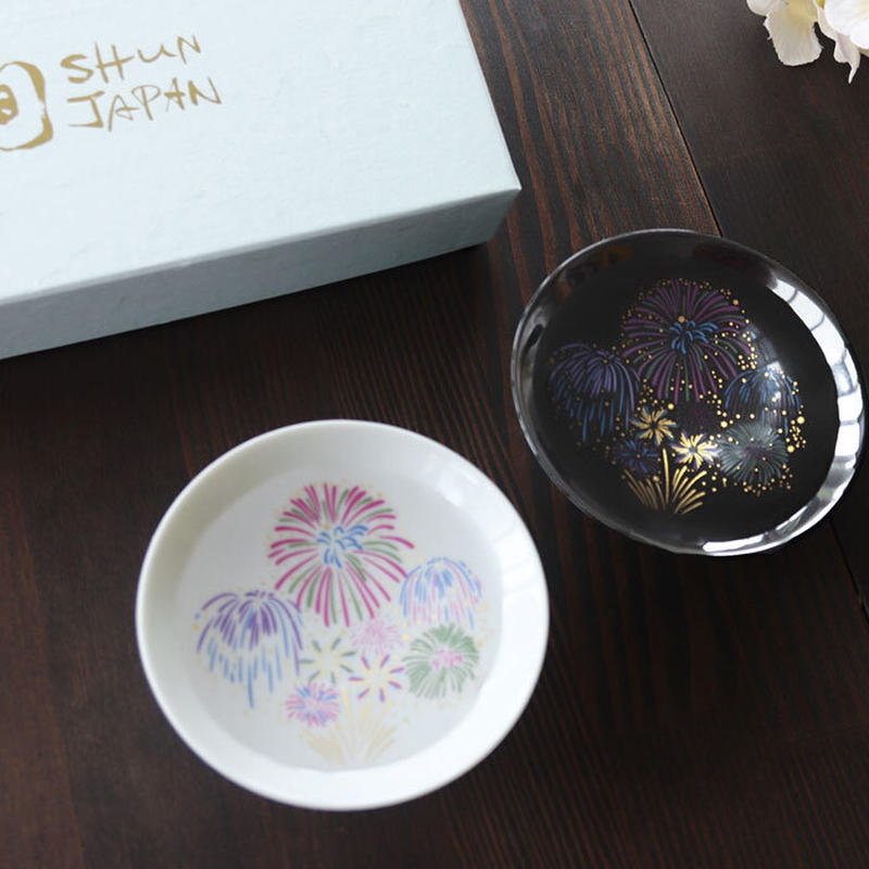 冷感花火 平盃セット 箱入 丸モ高木陶器 Ce 024 海琳堂オンラインショップ
