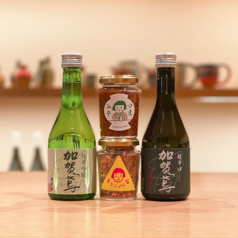 加賀鳶 つまみそ 辛エジプト塩セット Sake Shop 福光屋 加賀鳶 つまみそ 辛エジプト塩セット Sake Shop 福光屋