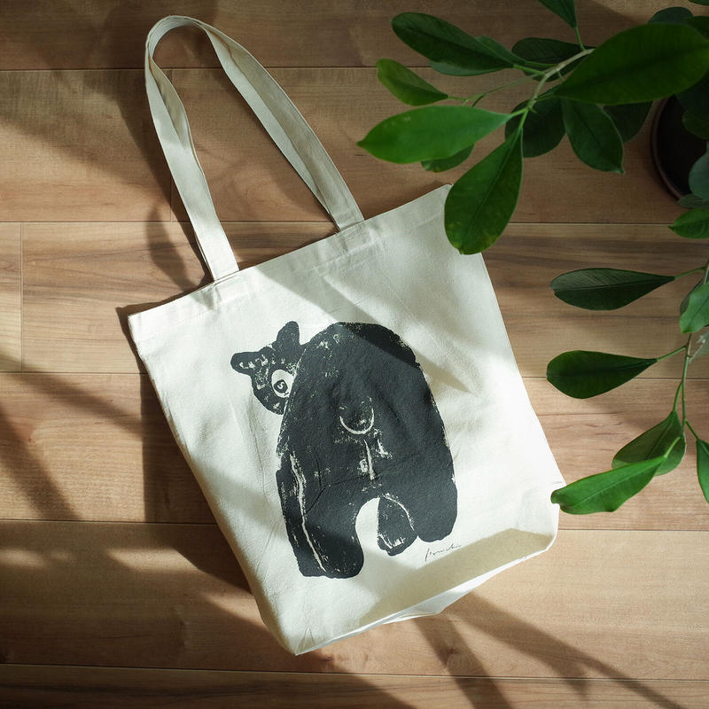 コットントートバッグベア こばや紙
