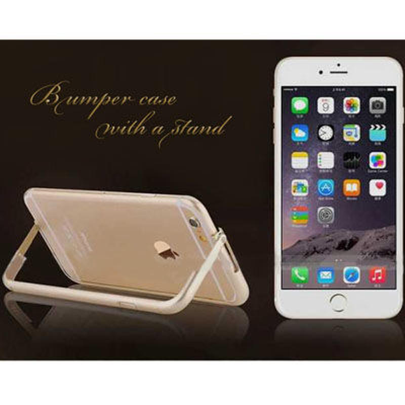 Th067 Iphone 6 スタンド 付 バンパー ケース ピンク ゴールド Th067 Iphone 6 スタンド 付 バンパー ケース ピンク ゴールド