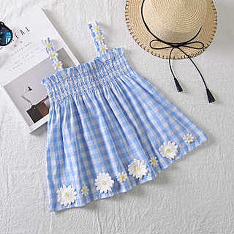 Kids ﾃﾞｲｼﾞｰﾃﾞｻﾞｲﾝ ｷﾞﾝｶﾞﾑﾁｪｯｸ柄ﾜﾝﾋﾟｰｽ Smilekids8