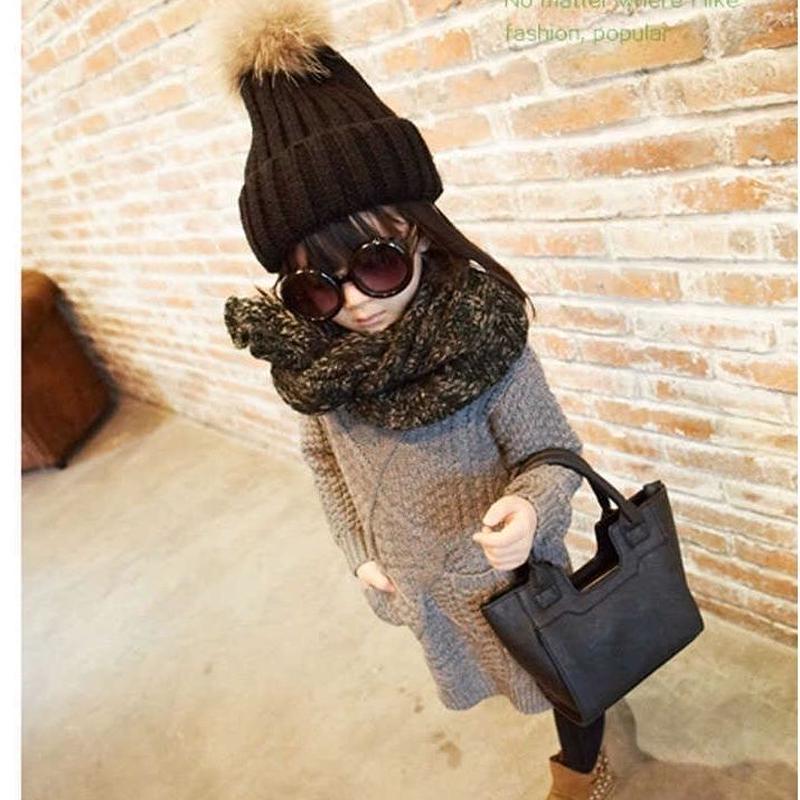 Kids ｹｰﾌﾞﾙ編みﾆｯﾄﾜﾝﾋﾟｰｽ ｸﾞﾚｰ ﾎﾞﾙﾄﾞｰ Smilekids8