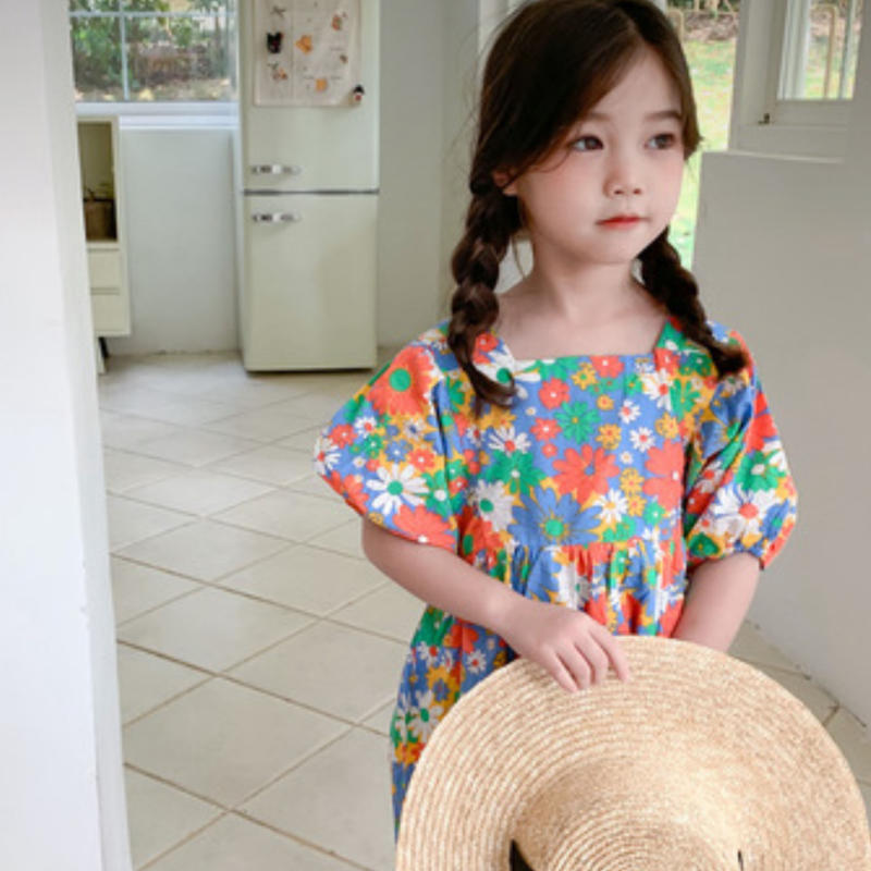 再入荷 Kids ﾚﾄﾛ花柄ﾜﾝﾋﾟｰｽ 554 Smilekids8