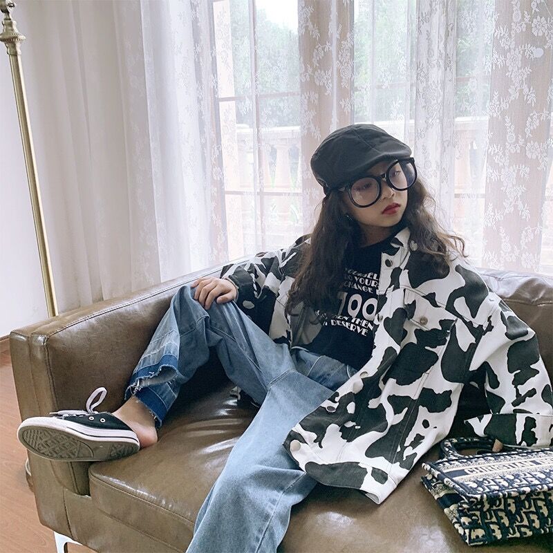 Kidsﾕﾆｾｯｸｽ ｱﾆﾏﾙ牛柄ﾃﾞｻﾞｲﾝｼﾞｬｹｯﾄ 733 Smilekids8