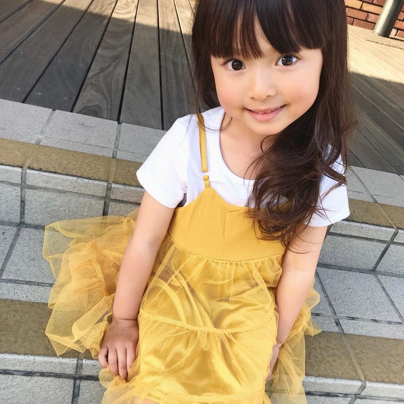 Kids キャミソールチュールワンピース イエロー Smilekids8 Kids キャミソールチュールワンピース イエロー Smilekids8