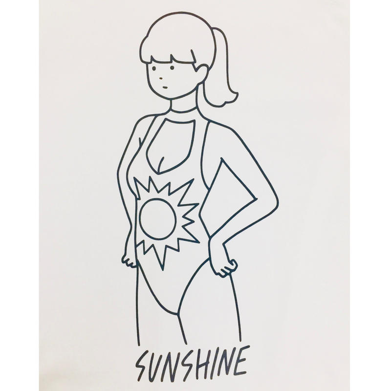 Sunshine S S T Shirts Wht イラスト白根ゆたんぽ Sm