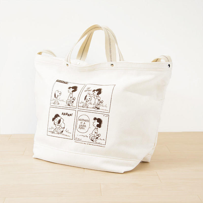 Sc 044 01 帆布バッグl White Snoopy Chocolat Onlin