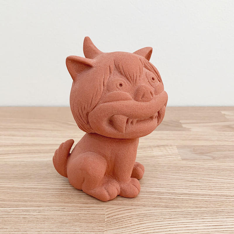 予約販売21年3月下旬 4月下旬発送予定 ゲゲゲの鬼太郎 沖縄のシーサー 口を閉じver