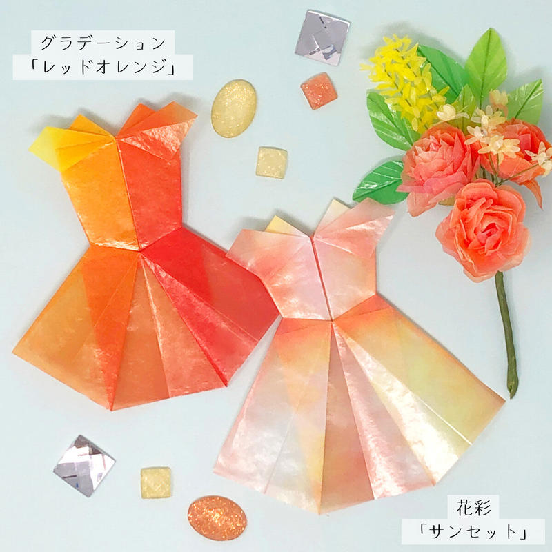 グラシン紙 花彩 単品 折り紙サイズ お花紙 ローズウィンドウ フラワー 薔薇 透けるデザイン