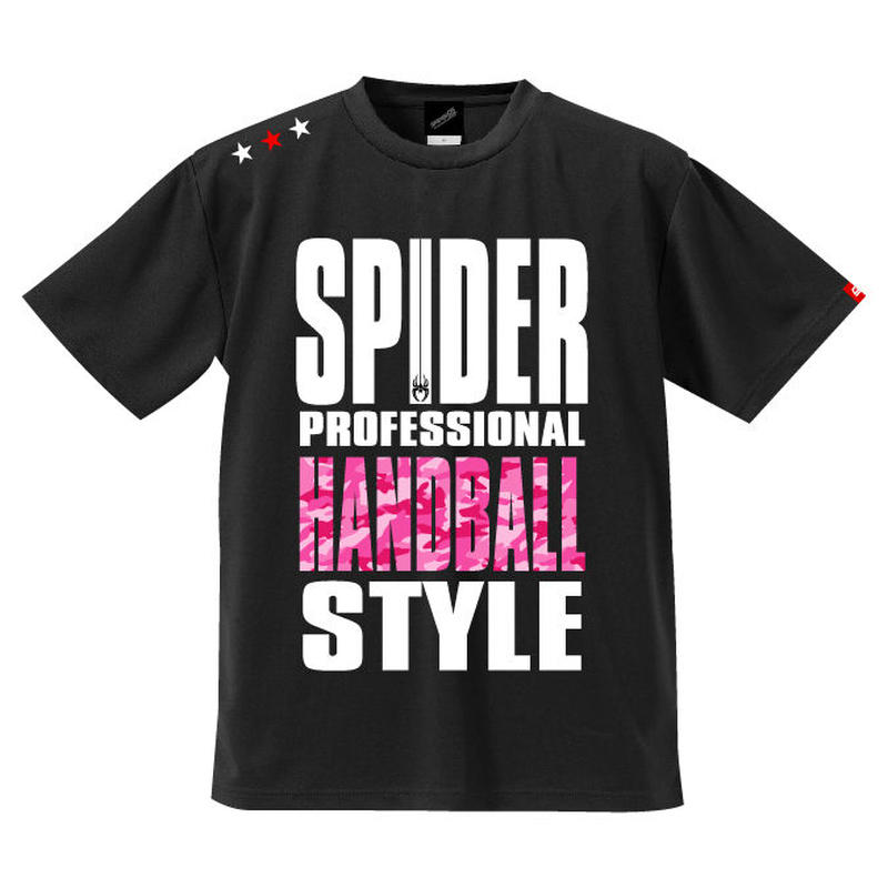 Real Spiderハンドボールtシャツ Sp T01 ブラック 迷彩ピンク Sp Real Spiderハンドボールtシャツ Sp T01 ブラック 迷彩ピンク Sp