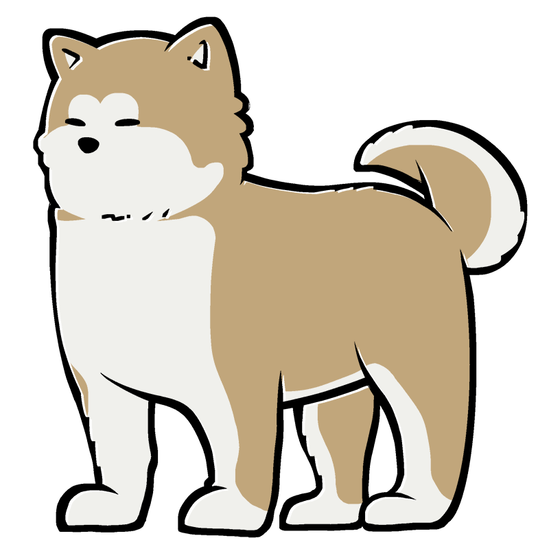 秋田犬 かわいい動物のイラストショップspiqa Art