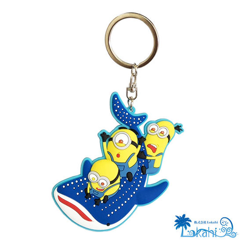 沖縄限定 ミニオンズ ラバーキーホルダー ジンベイザメ 沖縄物産品オンラインショップ L