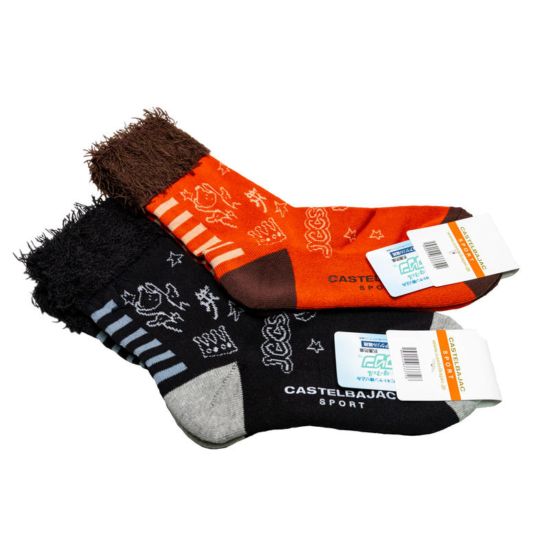 送料無料 特価 イラストデザイン柄 レディースショートソックス ２足組 カステルバジャック 6