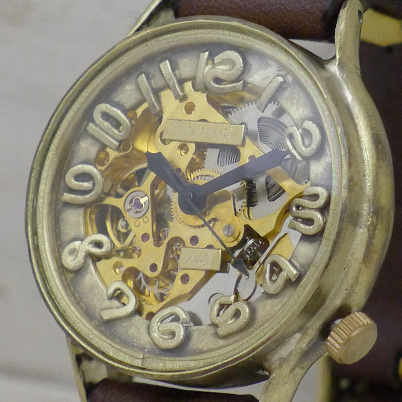 自動巻き Bam025 機械式 アンティーク調 ハンドメイド腕時計 オリジナル時計 メンズ