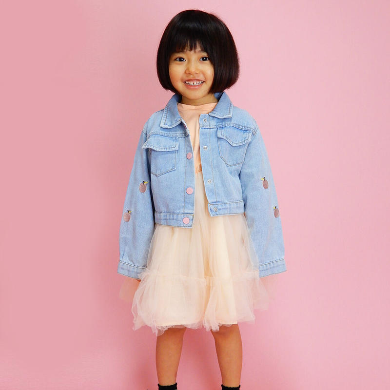 子供服 チュールワンピース デニムジャケットの2点セット Re Novus リノーヴァス 子供服 チュールワンピース デニムジャケットの2点セット Re Novus リノーヴァス