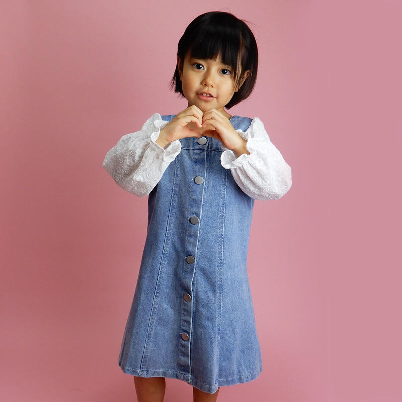 子供服 長袖 デニムワンピース Re Novus リノーヴァス