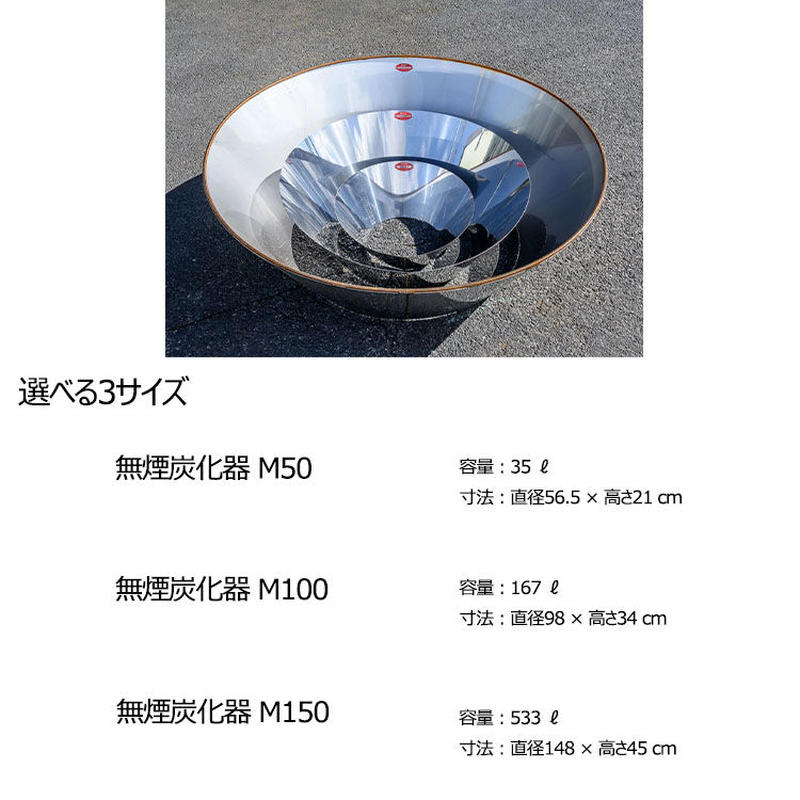 逸品】 建プロモキ製作所 無煙炭化器 M150