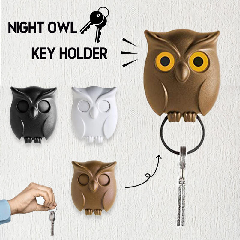 Qualy クオリー ナイトオウルキーホルダー 鍵収納 玄関収納 ふくろう キーリング